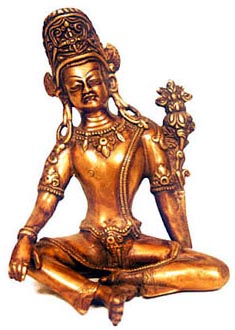  - north indian indra (contemporary brass casting) - 9in - khazana.com